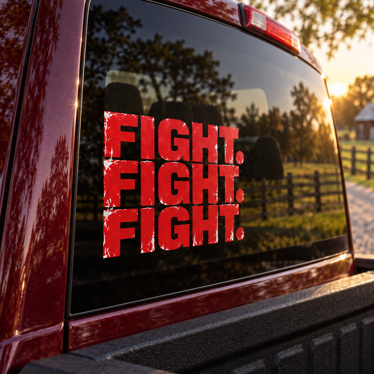 Fight. Fight. Fight. — close-up, left