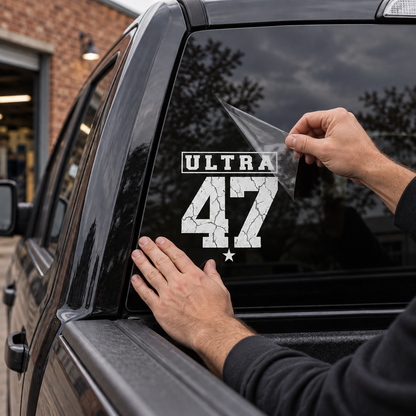 Ultra 47 — applying the decal