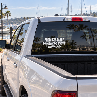 Promises Made. Promises Kept. — rear window, left