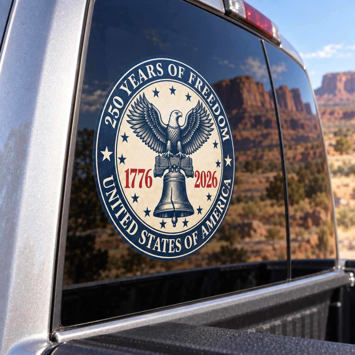 250 Years of Freedom — close-up, left