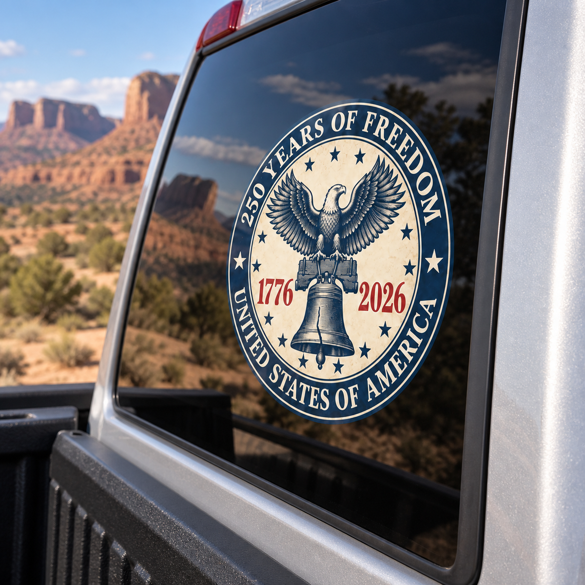 250 Years of Freedom — close-up, right