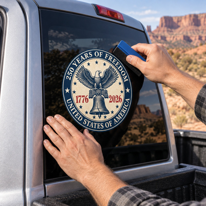 250 Years of Freedom — applying the decal