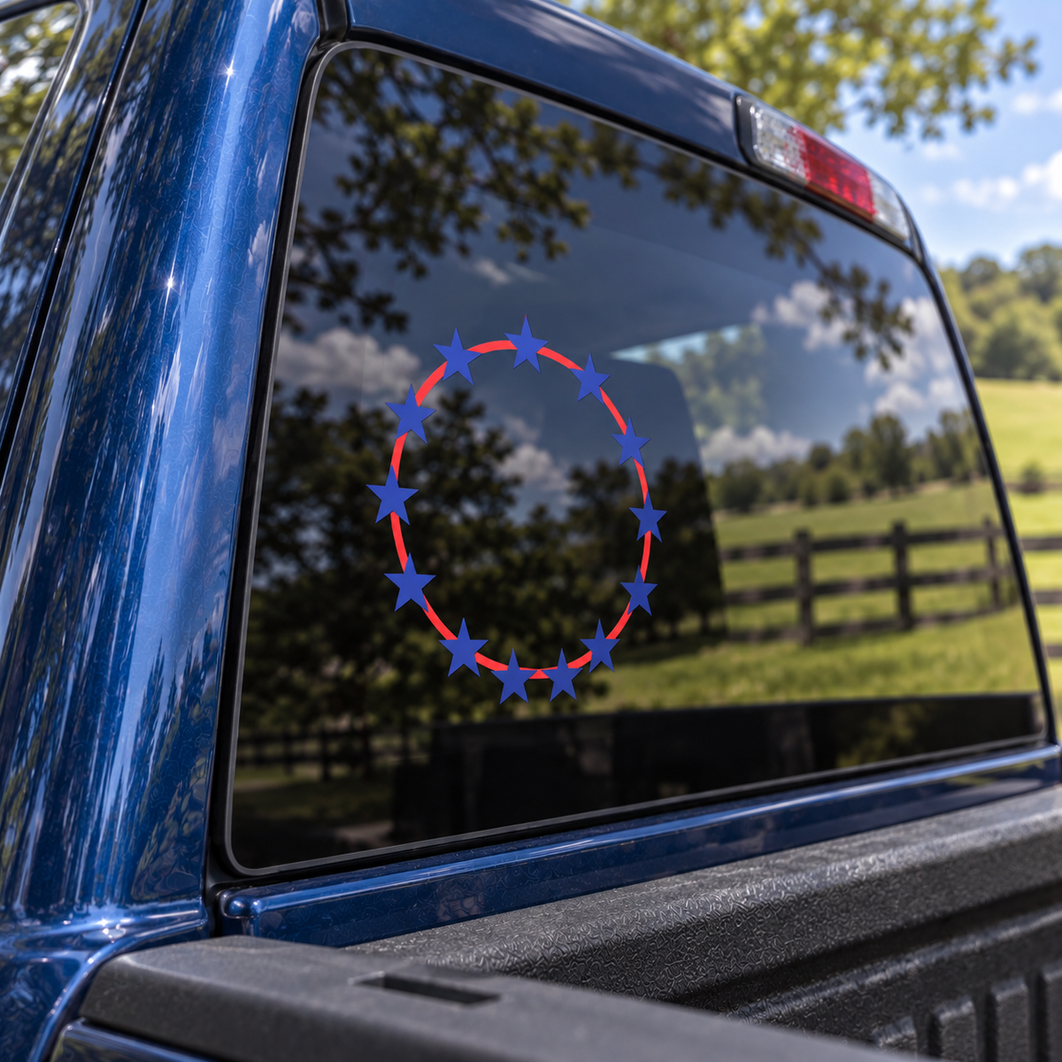 Betsy Ross Star Circle — close-up, left