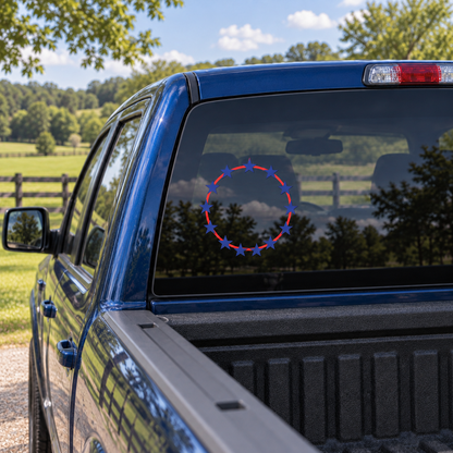 Betsy Ross Star Circle — rear window, left