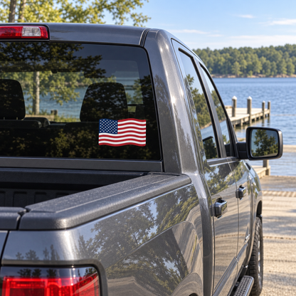 USA Flag — rear window, right