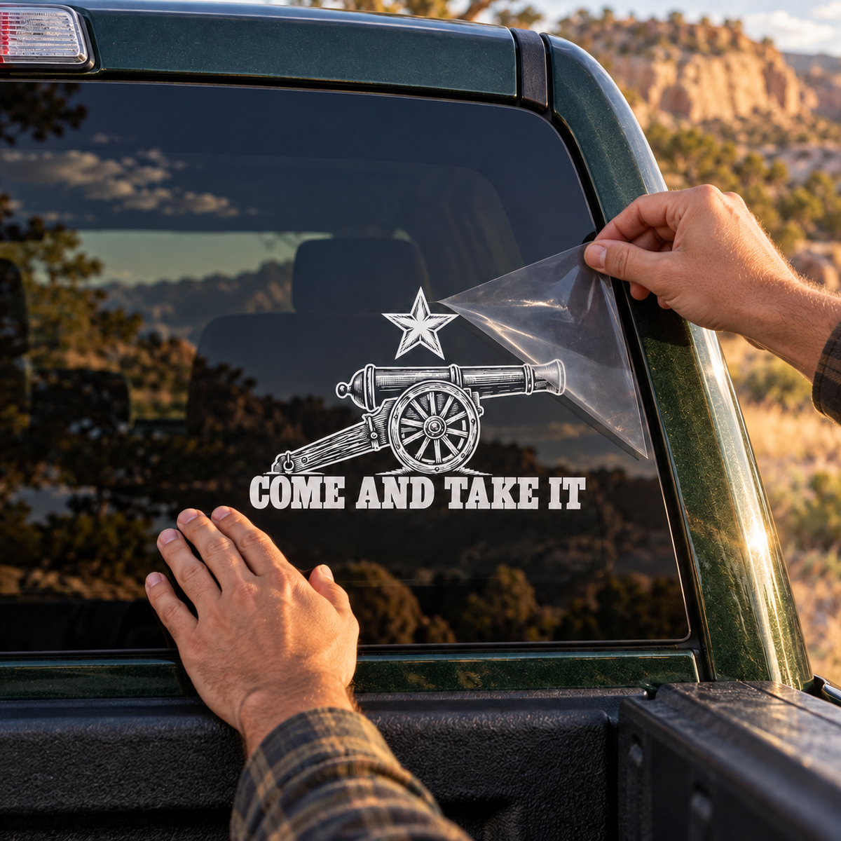 Come and Take It — applying the decal