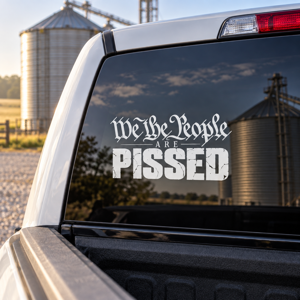 We the People Are Pissed — close-up, left