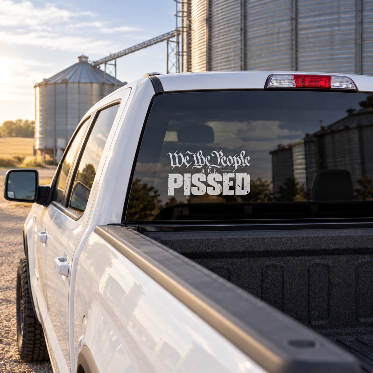 We the People Are Pissed — rear window, left