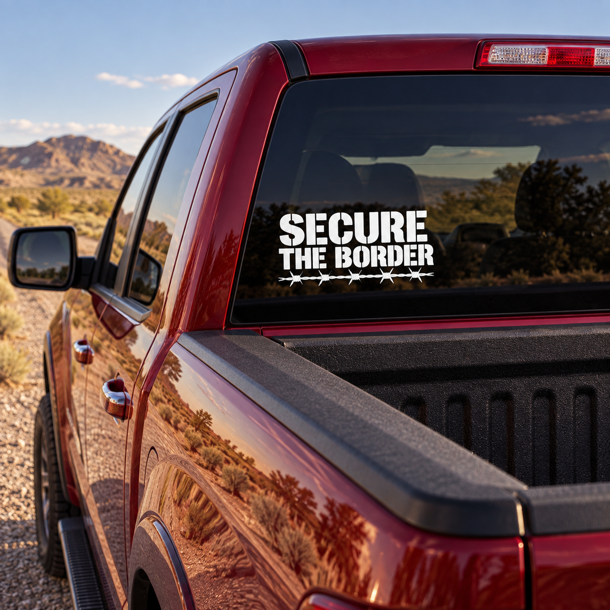 Secure the Border — rear window, left