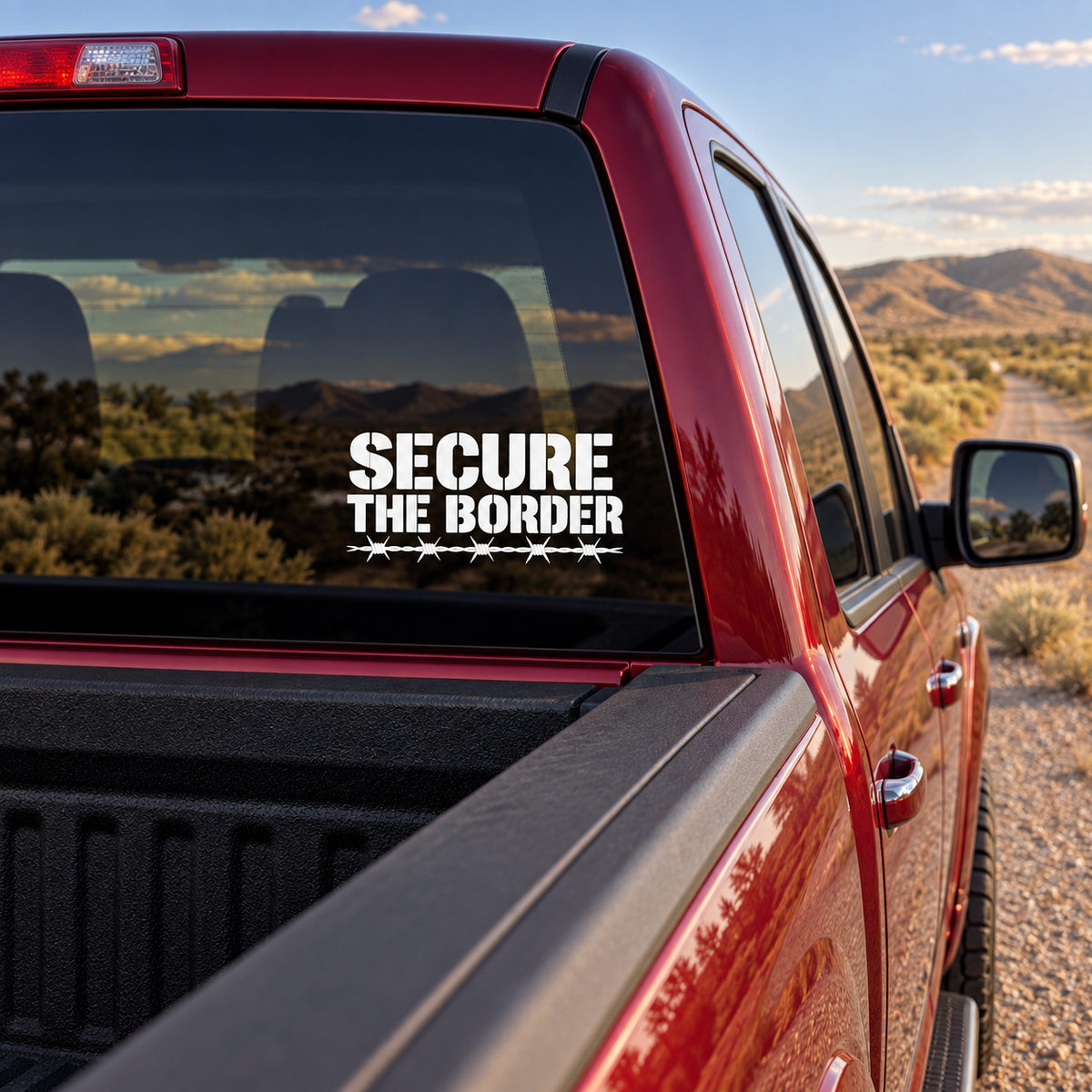 Secure the Border — rear window, right