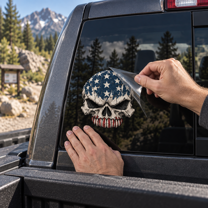 Flag Skull — applying the decal