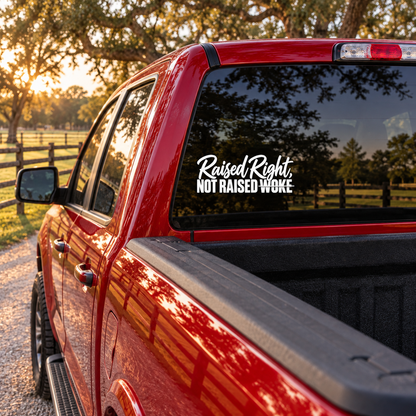Raised Right — rear window, left