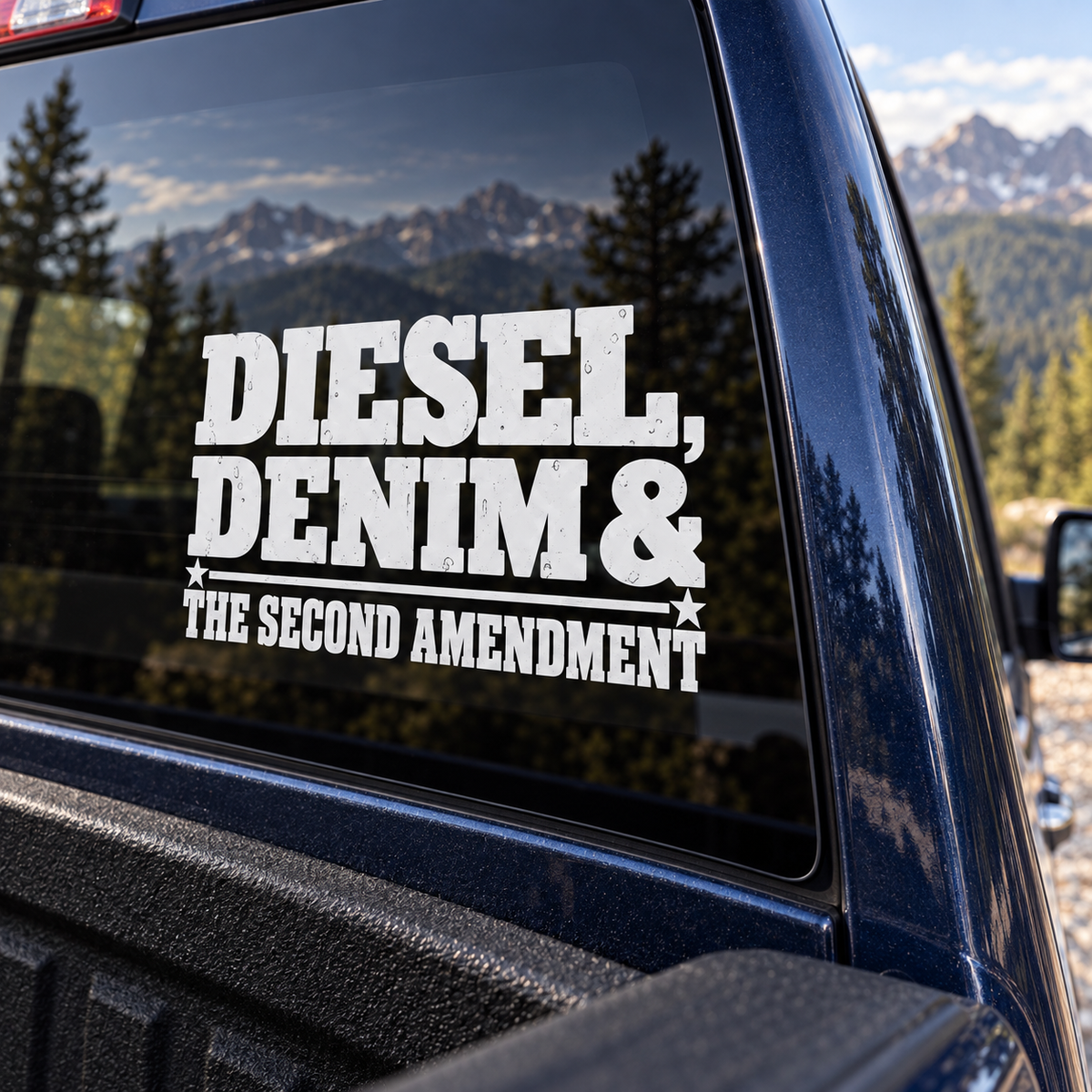Diesel, Denim & The Second Amendment — close-up, right