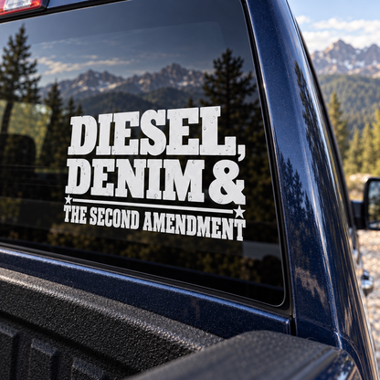 Diesel, Denim & The Second Amendment — close-up, right